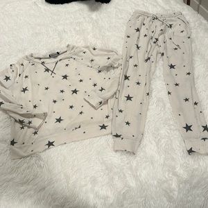 Star sweatshirt pants set sz medium